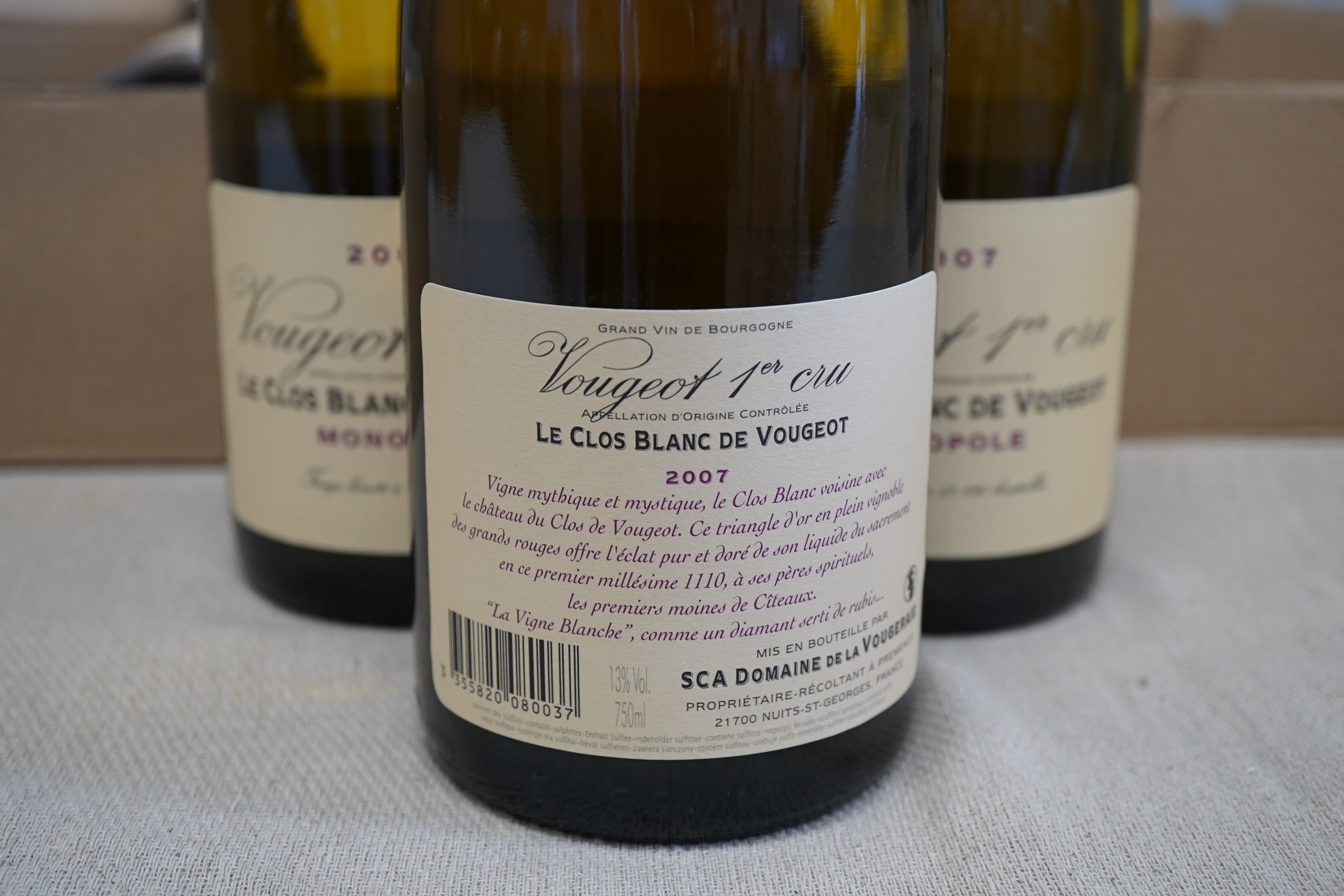 Domaine de la Vougeraie, 'Le Clos Blanc de Vougeot, Monopole', 2007